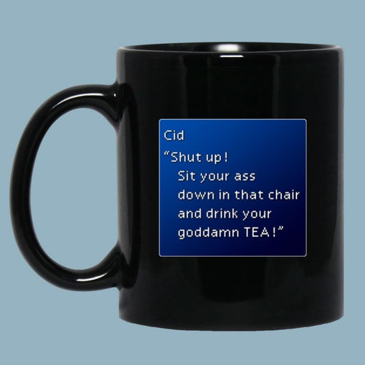 Goddamn Tea Cid Final Fantasy 7 Mug