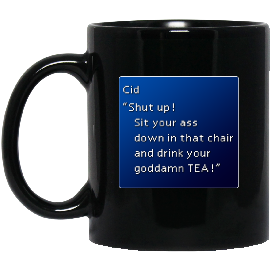 Goddamn Tea Cid Final Fantasy 7 Mug