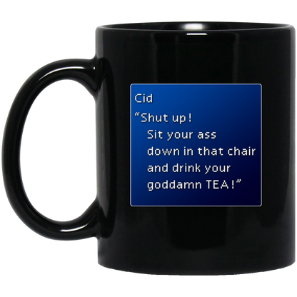 Goddamn Tea Cid Final Fantasy 7 Mug